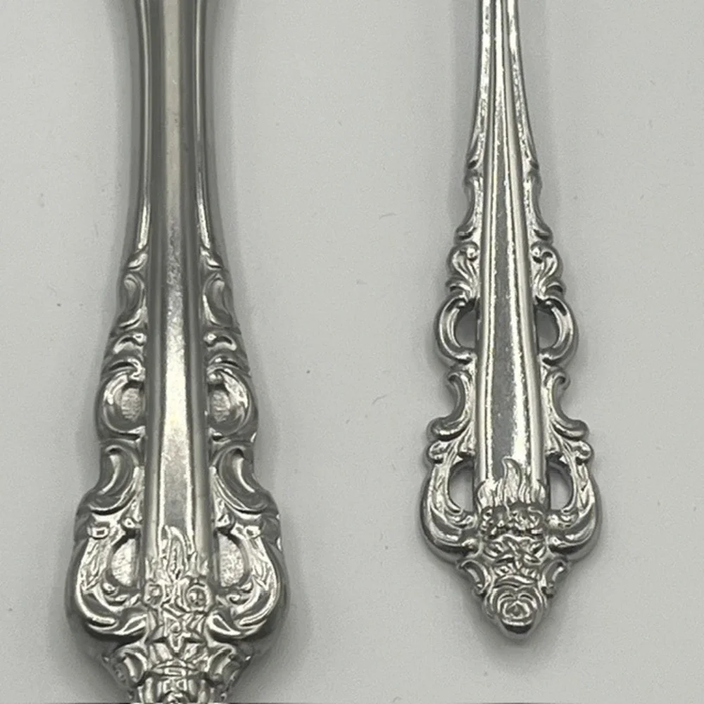 Oneida Community Affection Stainless Flatware 5 Piece Place Setting Floral